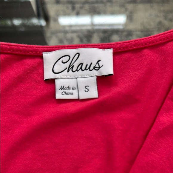 Chaus Pink Tie Front Relaxed Top - Picture 2 of 3